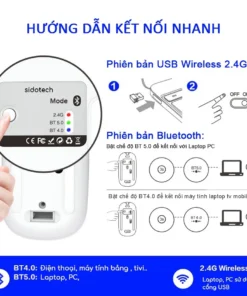 Chuột ko dây Bluetooth tự sạc pin SIDOTECH M1P